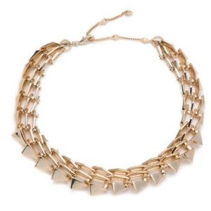 ALEXIS BITTAR • Futurist Origami Shark Tooth Architectural Geometric Necklace